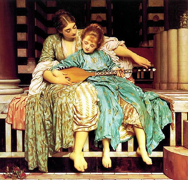 Lord Frederic Leighton Mussic Lesson china oil painting image